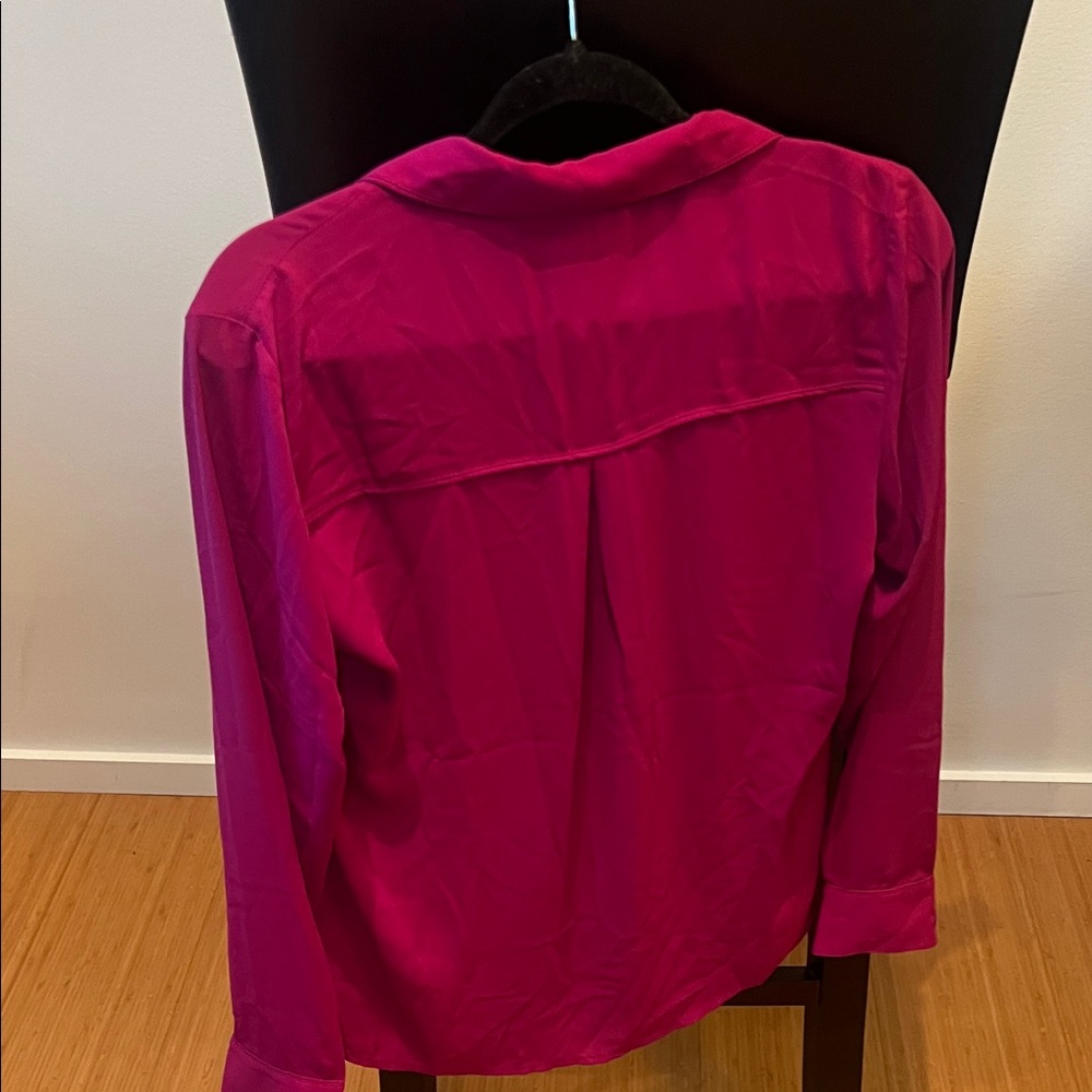 Express Fuchsia Button-Down Shirt - Picture 3 of 3